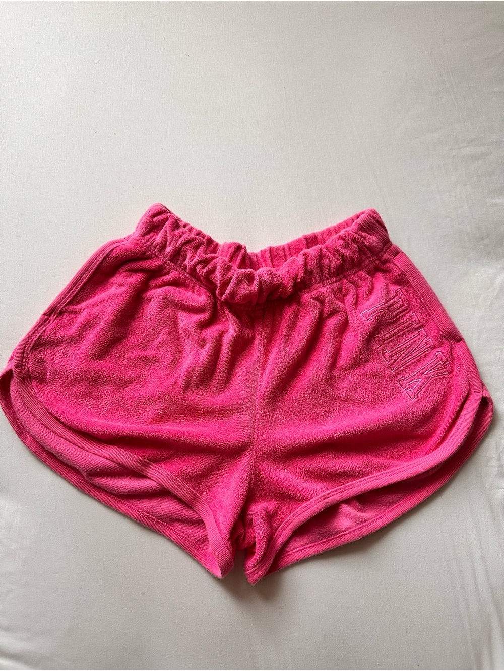PINK Victoria's Secret Bright Hot Pink Terry Shorts